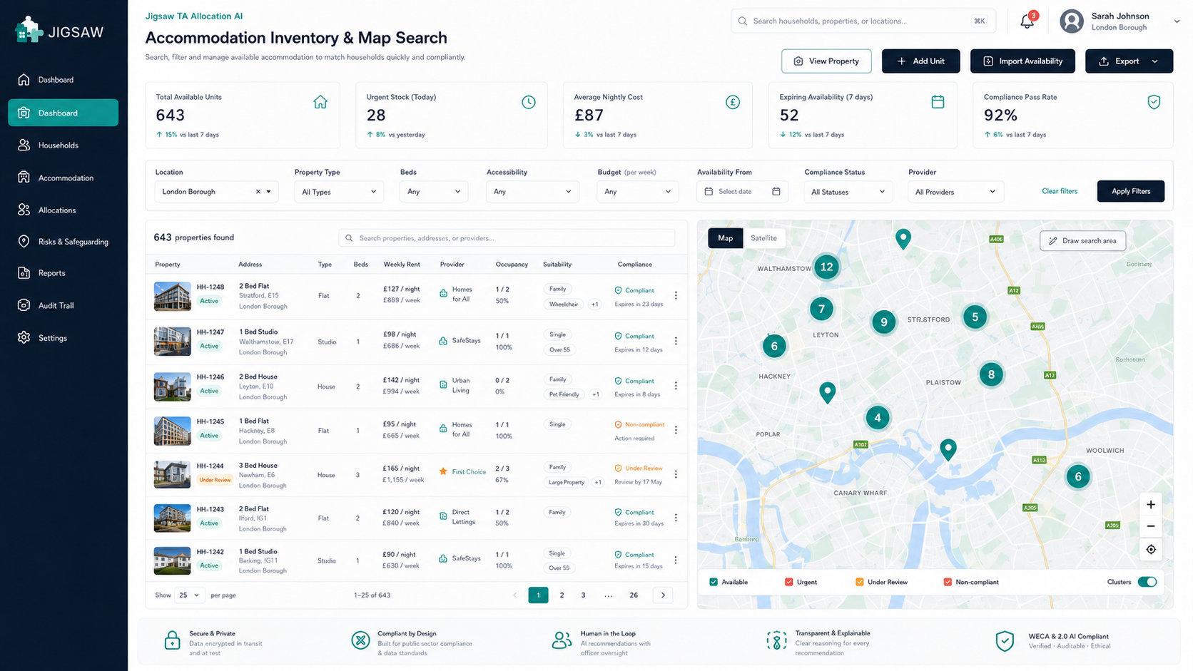 Mood board reference for Jigsaw HousingMatch AI