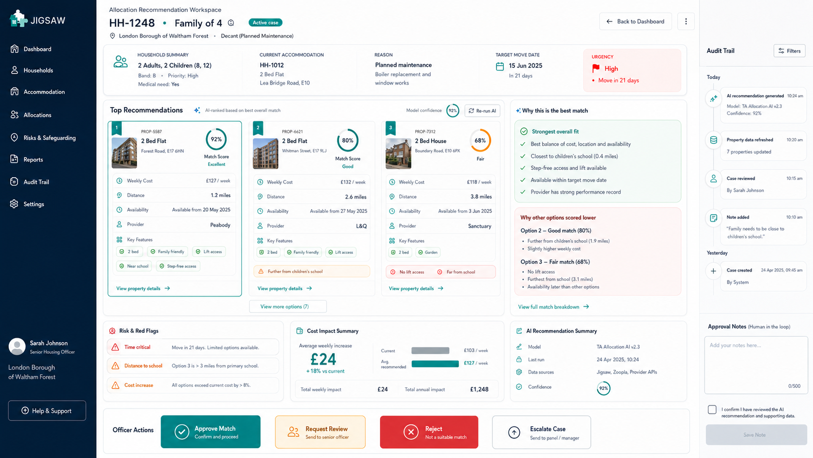 Mood board reference for Jigsaw HousingMatch AI